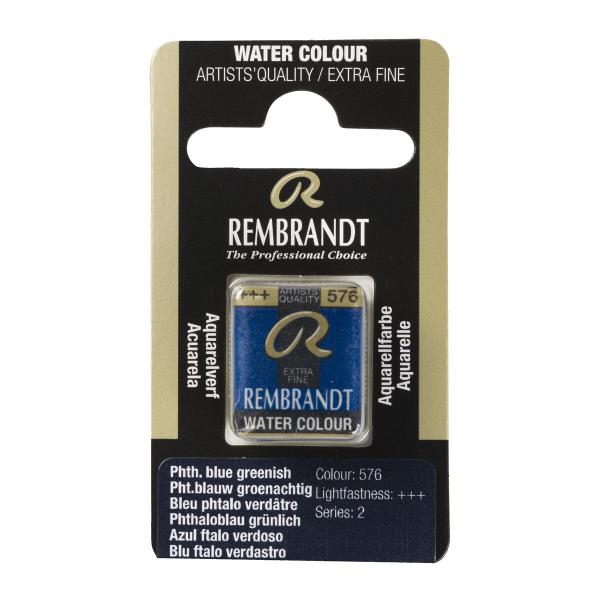 Imagem de Aquarela Rembrandt Pastilha 576 Phthalo Blue Green