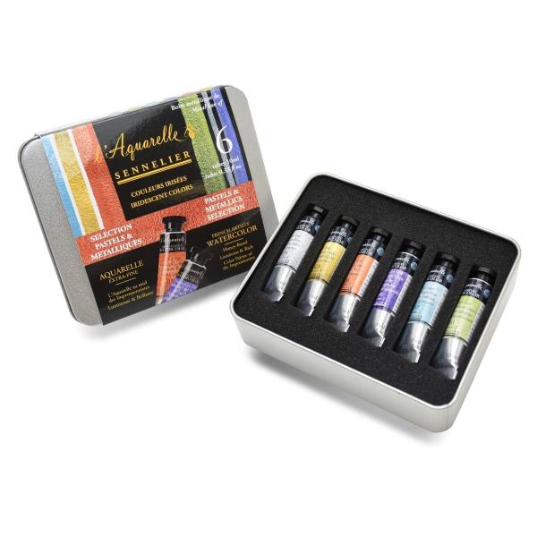 Aquarela Sennelier L'Aquarelle Extra Fine Metálicas e Irides Imagem de Aquarela Sennelier L'Aquarelle Extra Fine Metálicas e Irides