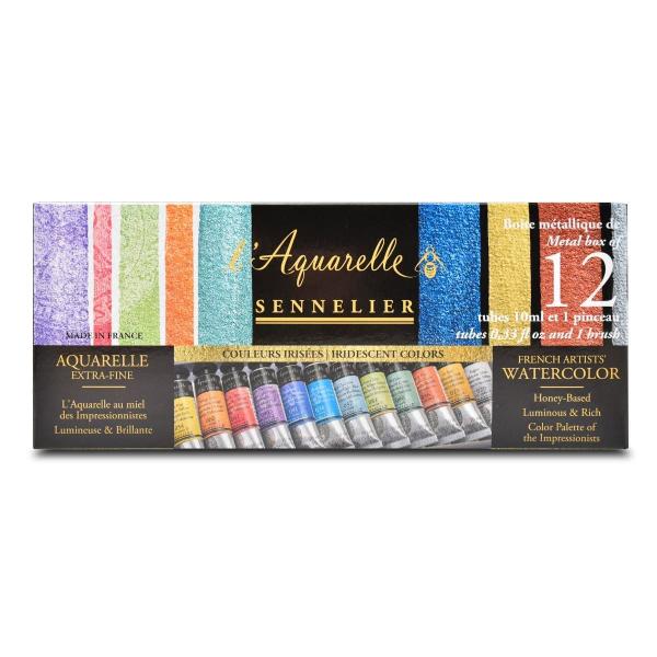 Aquarela Sennelier L'Aquarelle Profissional 12 Cores Iridesc Imagem de Aquarela Sennelier L'Aquarelle Profissional 12 Cores Iridesc
