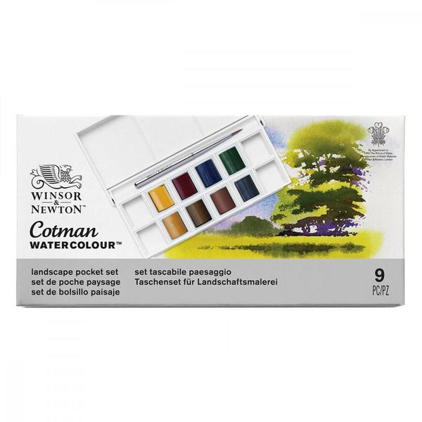 Imagem de Aquarela Winsor & Newton Cotman - 8 Pastilhas + Pincel