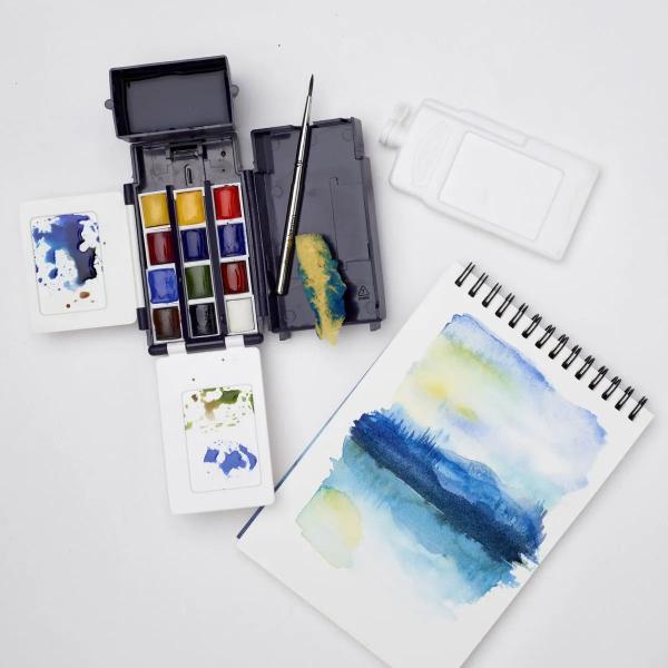 Imagem de Aquarela Winsor & Newton Cotman Field Box 14 Peças 