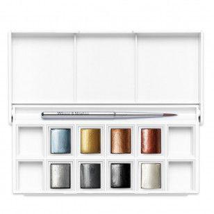 Aquarela Winsor & Newton Cotman Metálicas 08 Pastilhas - WINSOR NEWTON Imagem de Aquarela Winsor & Newton Cotman Metálicas 08 Pastilhas