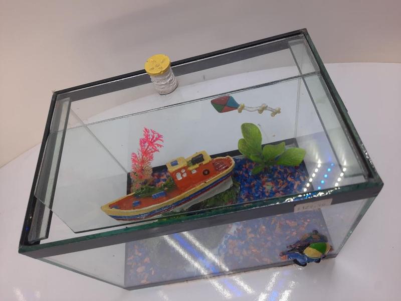 Imagem de Aquário Beteira Lucas Decorado Para Peixe