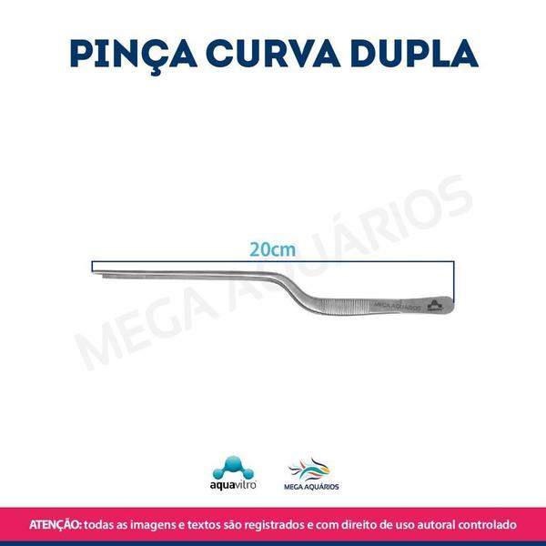 Imagem de Aquavitro Pinça Dupla Curva Aquário Plantado Double Curved