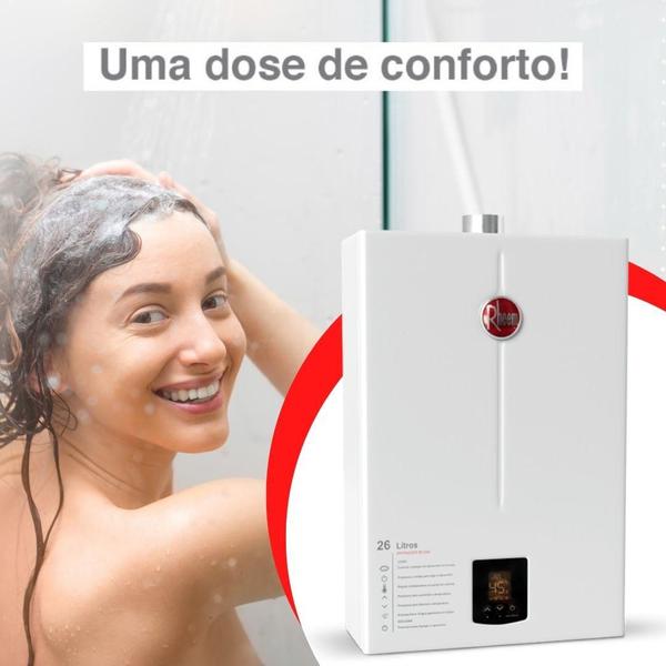 Imagem de Aquecedor 26 Litros Glp Bivolt + Bomba 120W 220V Rheem