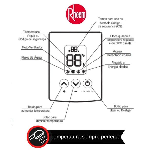 Imagem de Aquecedor 30 litros digital EF 127-220 V GLP Rheem 