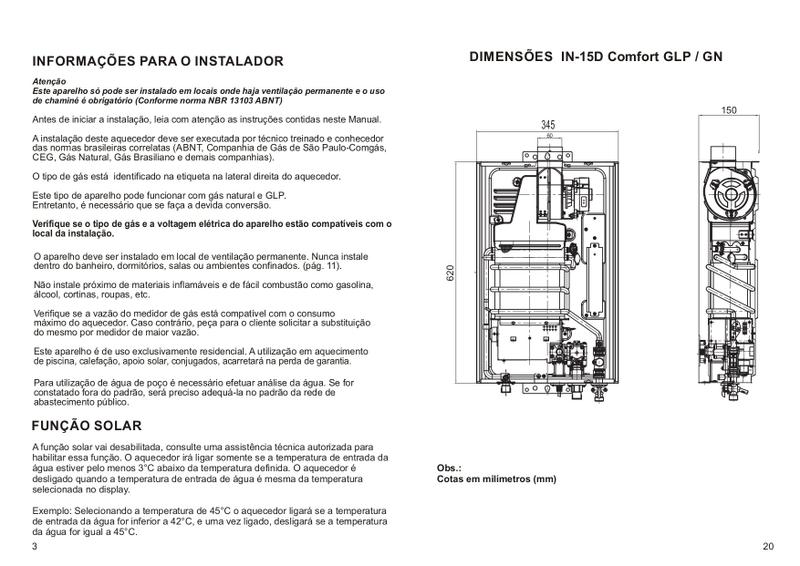 Imagem de Aquecedor a gas mod in 15d comfort glp - inova