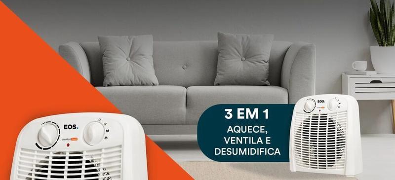 Aquecedor Ambiente Termo Ventilador 2000w Comfort Heat Branco 220v Eos Imagem de Aquecedor Ambiente Termo Ventilador 2000w Comfort Heat Branco 220v Eos