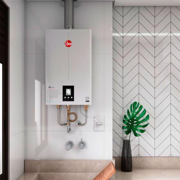 Imagem de Aquecedor de Água a Gás Digital GLP 20l/min Prestige Bivolt Branco Rheem