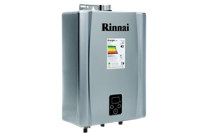 Imagem de Aquecedor de Agua a Gás Eletrônico 17L E17 Rinnai GLP Prata