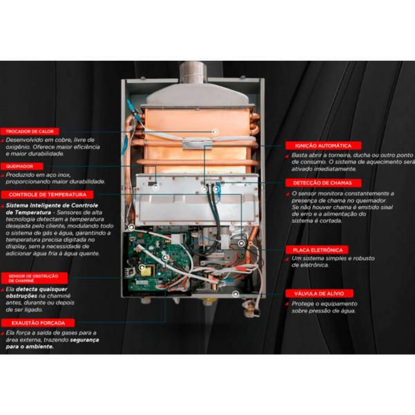 Imagem de Aquecedor de Água a Gás KO 26DI Digital Komeco 26 Litros