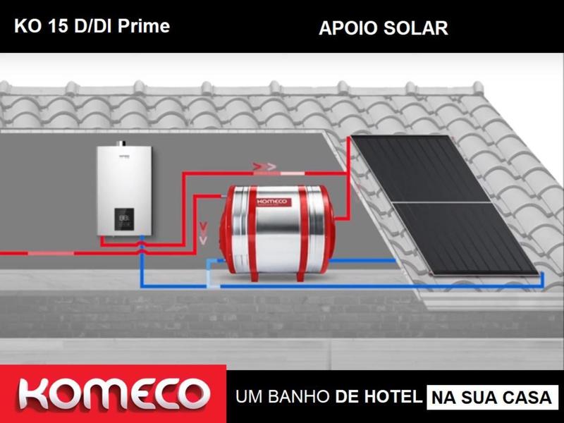 Imagem de Aquecedor De Água A Gás Komeco KO 16 D Prime ( Branco ) 16 Litros - GLP