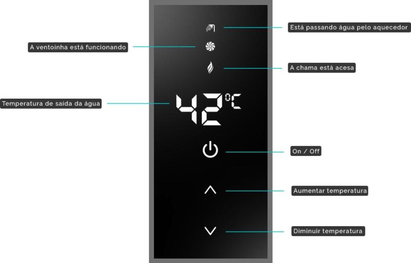 Imagem de Aquecedor De Água A Gás Komeco Ko 16 Wh Home 16 litros GN Com Kit Ligação