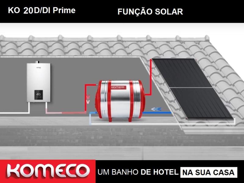 Imagem de Aquecedor De Água A Gás Komeco KO 21 D Prime 21 Litros Gn Com Kit Ligação