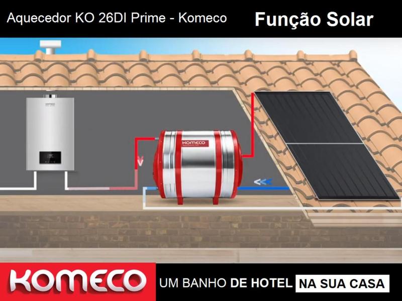 Imagem de Aquecedor De Água A Gás Komeco KO 26 Di Prime WiFi 26 Litros - GLP