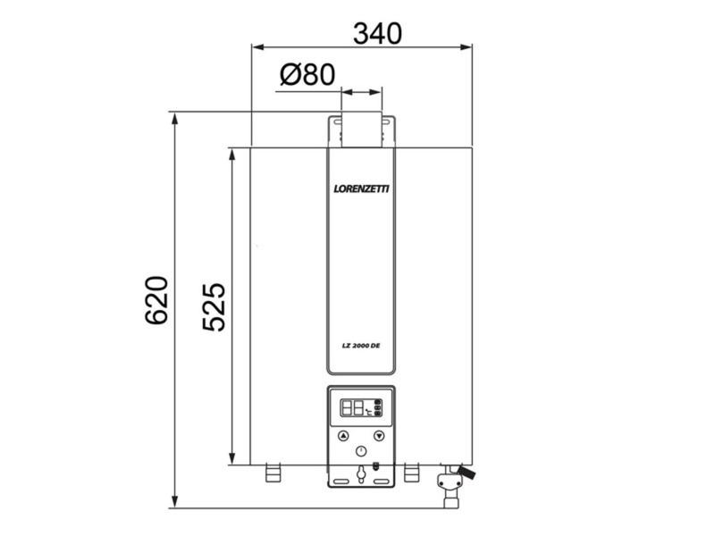 Imagem de Aquecedor De Água A Gás Lorenzetti Lz 2000 De 20 Litos Glp Com Kit Instalação