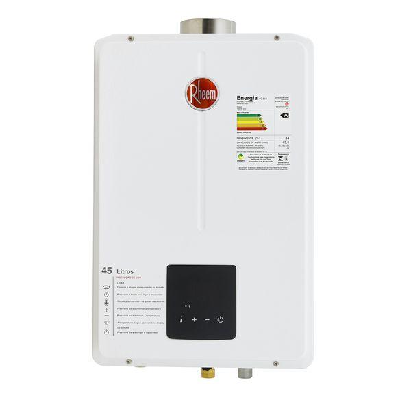 Imagem de Aquecedor de Água a Gás Rheem 45 L/min Bivolt Branco Digital GÁS GLP