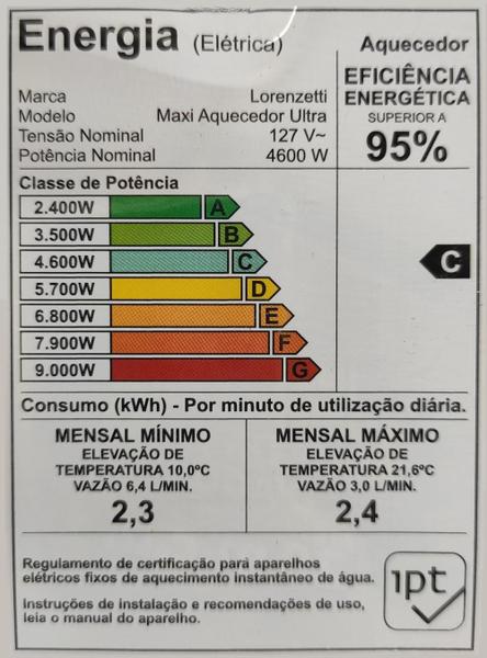 Imagem de Aquecedor de Água Maxi Ultra Lorenzetti 5500W~220V