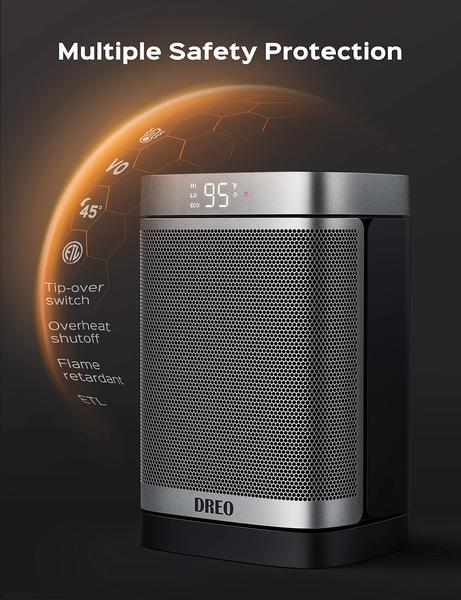 Imagem de Aquecedor de ambiente Dreo 70 oscilante PTC Ceramic 1500W cinza