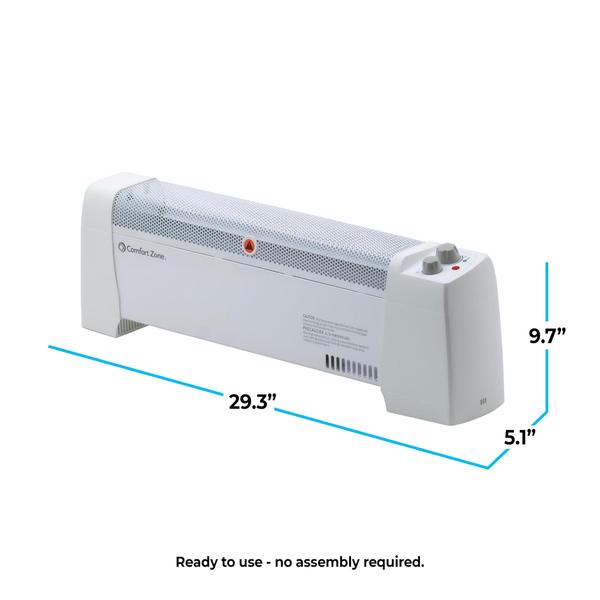 Imagem de Aquecedor de ambiente elétrico de rodapé Comfort Zone CZ600 1500W