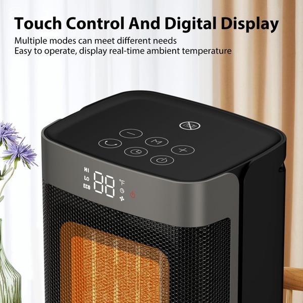Imagem de Aquecedor de ambiente ToLife 1500W PTC Electric com termostato