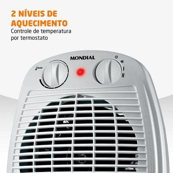 Imagem de Aquecedor De Ar Mondial 1500W Termoventilação Cinza A-08