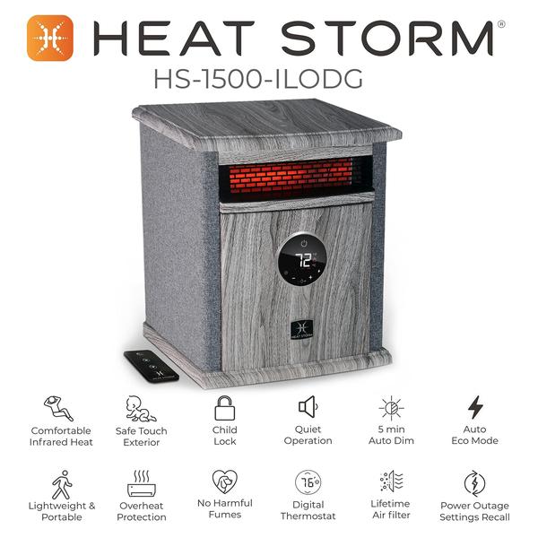 Imagem de Aquecedor de gabinete Heat Storm HS-1500-ILODG 1500W 5200BTU cinza