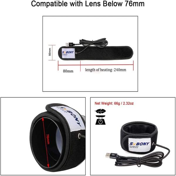 Imagem de Aquecedor de lentes SVBONY SV172 240 mm Aquecedor Dew para câmera telescópica