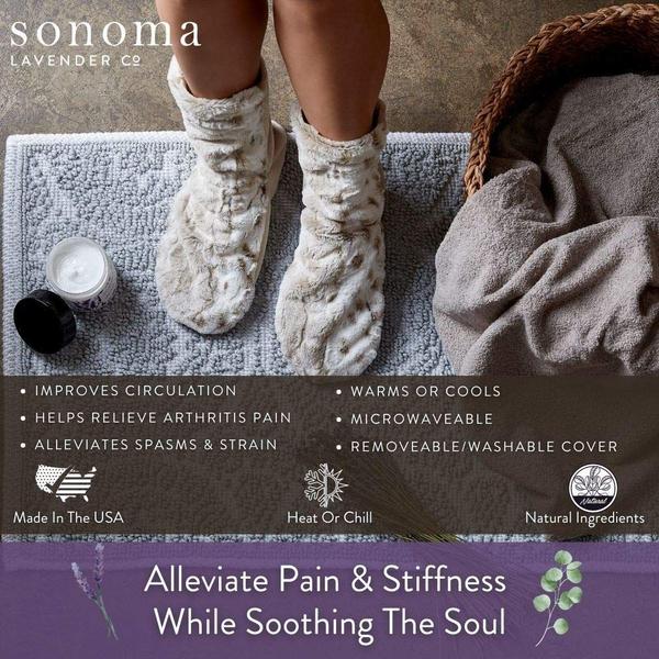 Imagem de Aquecedor de pés para micro-ondas Spa Booties Sonoma Lavender lilás