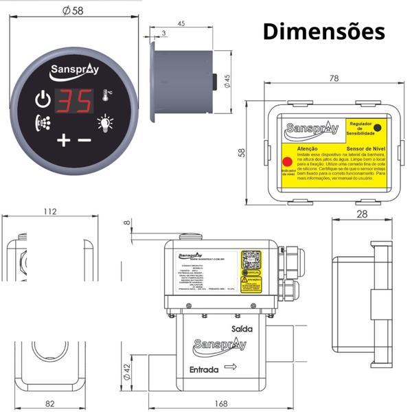 Imagem de Aquecedor Digital 2P De Luz P/ Banheira Hidromassagem 5000w 220v