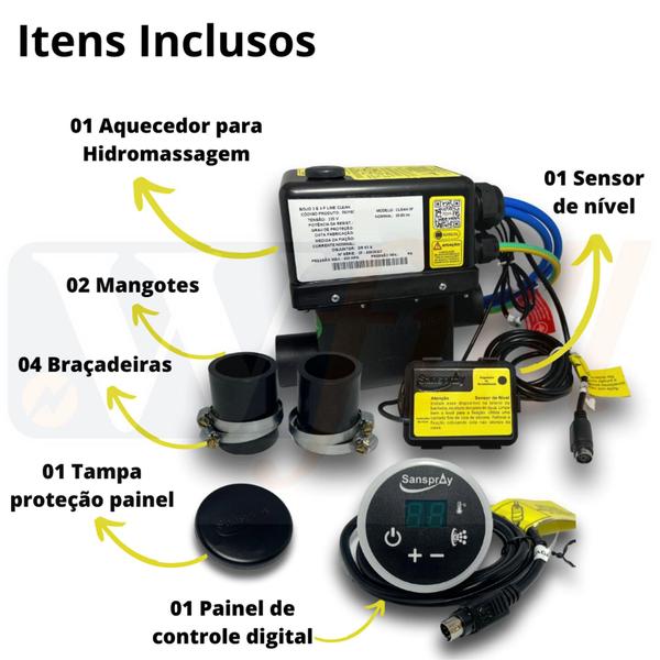 Imagem de Aquecedor Digital para Banheira de Hidromassagem 3F 4700W 127V