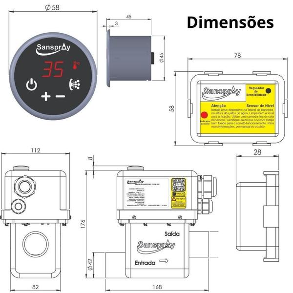 Imagem de Aquecedor Digital Para Banheira De Hidromassagem 4700W 127V