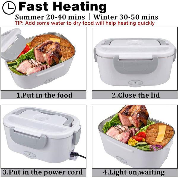 Imagem de Aquecedor elétrico de alimentos para lancheira 2L de capacidade 12V/24V/110V/220V