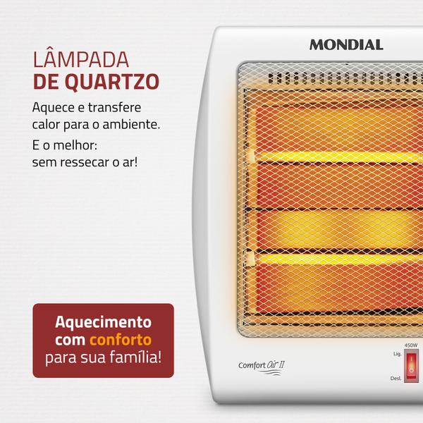 Imagem de Aquecedor eletrico Mondial Confort AIR A15 quartzo II 900w