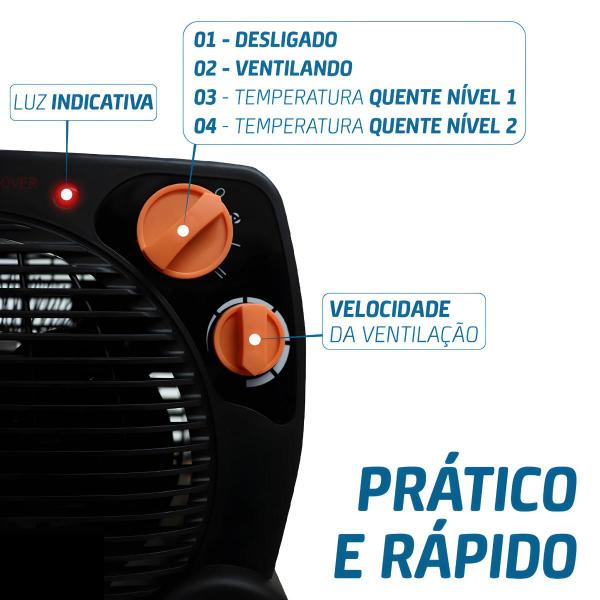 Imagem de Aquecedor Elétrico Termoventilador Portátil 1500W 3 Temperaturas 220V