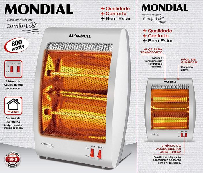 Imagem de Aquecedor Halógeno Comfort Air, Mondial, A-09