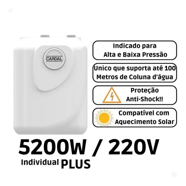 Imagem de Aquecedor Individual Plus Cardal Baixa E Alta Pressão 100mc