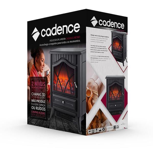 Aquecedor Lareira Cadence Retrô 1500W 127V AQC810 Imagem de Aquecedor Lareira Cadence Retrô 1500W 127V AQC810