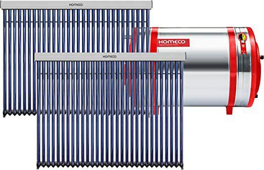 Imagem de Aquecedor Solar Komeco 1000 L Inox 316 baixa pressão desnível c/ anôdo + 2 Coletor a vácuo 30 tubos 