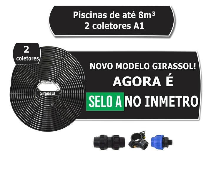 Imagem de Aquecedor Solar Piscinas Até 8.000L - 2 Placas A1 - Girassol