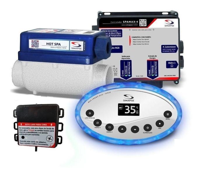 Imagem de Aquecedor Spa Banheira Hidro Max Duo Cromo 8000w c/ wifi Sinapse