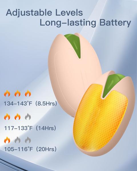 Imagem de Aquecedores de mãos Andwing recarregáveis de 6000mAh, pacote com 2, 20 horas de aquecimento