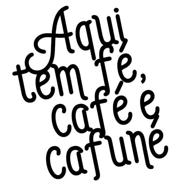 Imagem de Aqui Tem Fé, Café E Cafuné - Adesivo De Parede