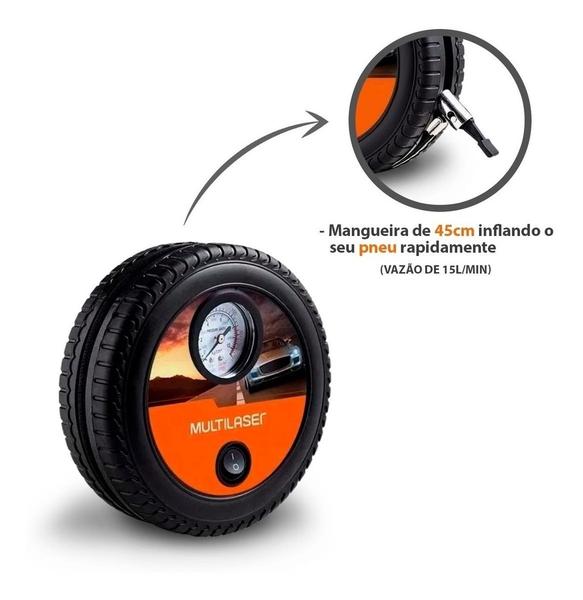 Imagem de Ar Compresor Portátil Inflável Manometro 12v150psi Mini Moto