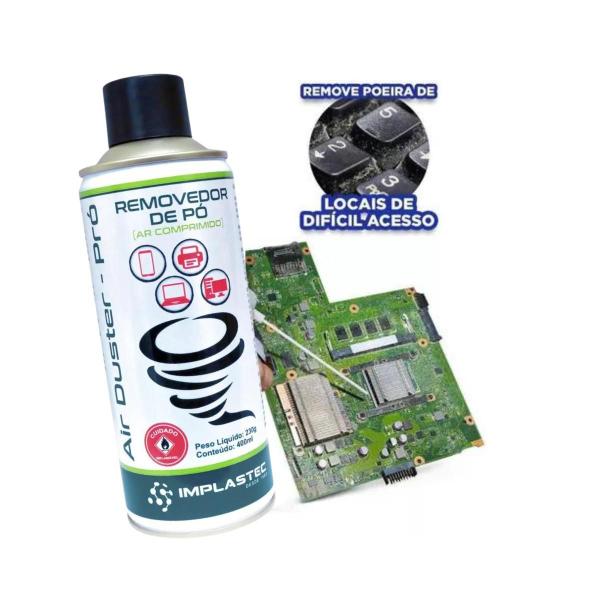 Imagem de Ar Comprimido Spray Limpa Teclado, Impressora, Placa e PC 400ml Kit com 3 Latas