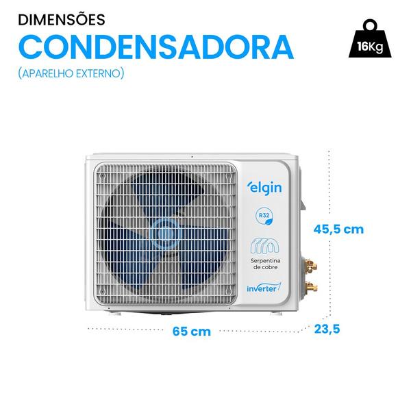 Imagem de Ar Condicionado 12000 BTUs Elgin Inverter II High Wall Eco Com Wi-Fi Integrado 220V