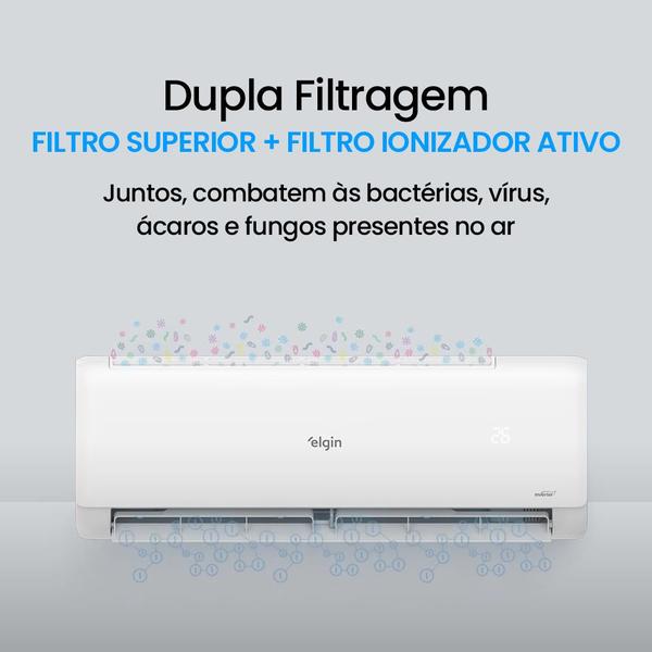 Imagem de Ar Condicionado 12000 BTUs Elgin Inverter II High Wall Eco Com Wi-Fi Integrado 220V