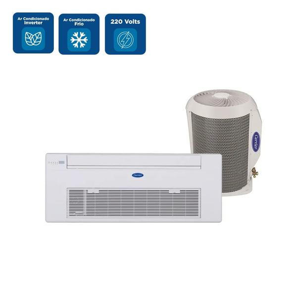 Imagem de Ar Condicionado Cassete Carrier Inverter 24000 BTU/h Frio Monofásico 38TVCD24515MC 220 Volts