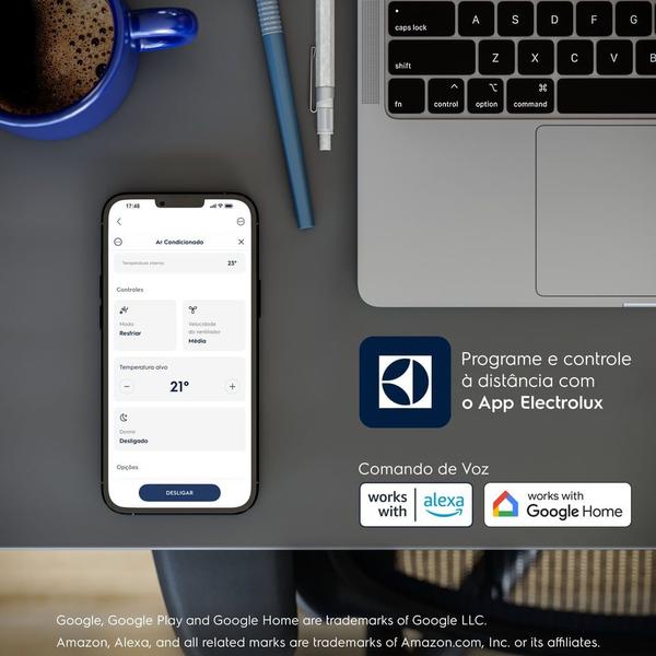 Imagem de Ar-Condicionado Electrolux Split 18.000 BTUs Color Adapt Frio com Wi-fi (YI18F/YE18F)