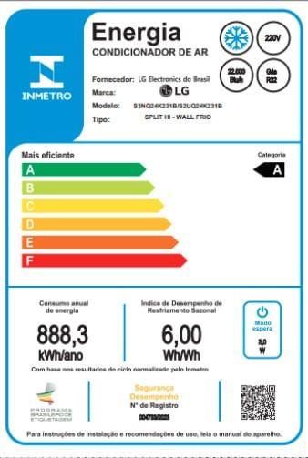 Imagem de Ar Condicionado Hi Wall LG Dual Inverter Voice 24.000 Btus Frio 220v R-32